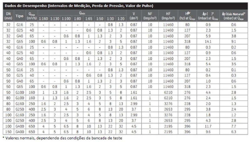 Medidor de Gás Rotativo - Rabo